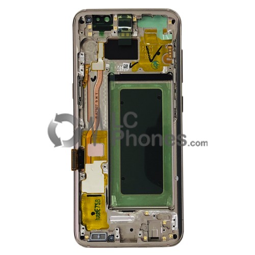 Samsung Galaxy S8 G950F - Full Front LCD Digitizer With Frame Gold < Service Pack >