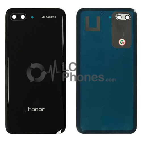 Huawei Honor 10 - Battery Cover with Adhesive & Camera Lens Black