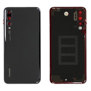 Huawei P20 Pro - OEM Battery Cover With Adhesive Camera Lens Black