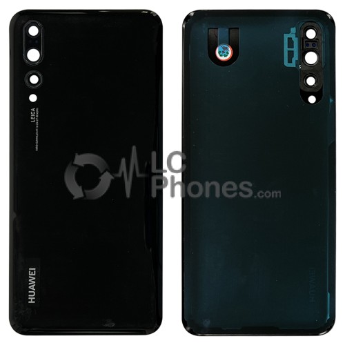 Huawei P20 Pro - Battery Cover with Adhesive & Camera Lens Black