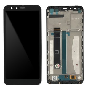 Asus Zenfone Max Plus (M1) ZB570TL - Full Front LCD Digitizer with Frame Black