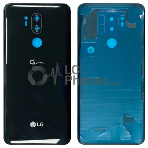 LG G7 ThinQ - Battery Cover with Adhesive & Camera Lens New Aurora Black