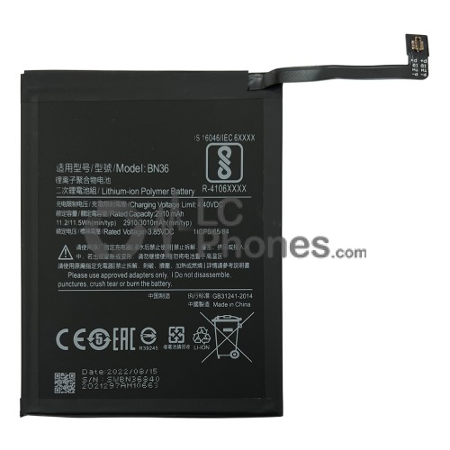 Xiaomi Mi 6X / Mi A2 - Battery BN36 3010mAh 11.5Wh