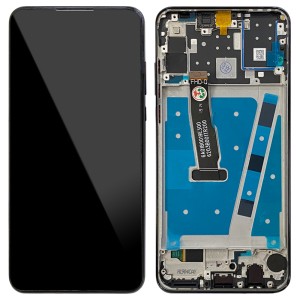 Huawei P30 Lite - Full Front LCD Digitizer with Frame Midnight Black (Version 24MP)