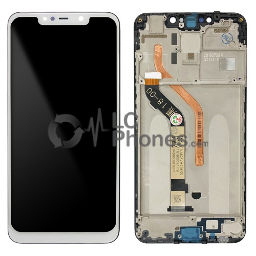 Xiaomi Pocophone F1 - Full Front LCD Digitizer With Frame White