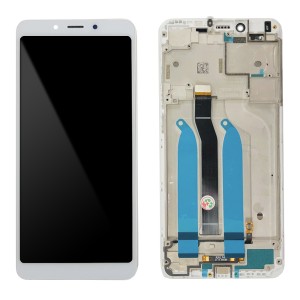 Xiaomi Redmi 6 / 6A - Full Front LCD Digitizer with Frame White