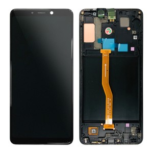 Samsung Galaxy A9 2018 A920 - Full Front LCD Digitizer Black With Frame 