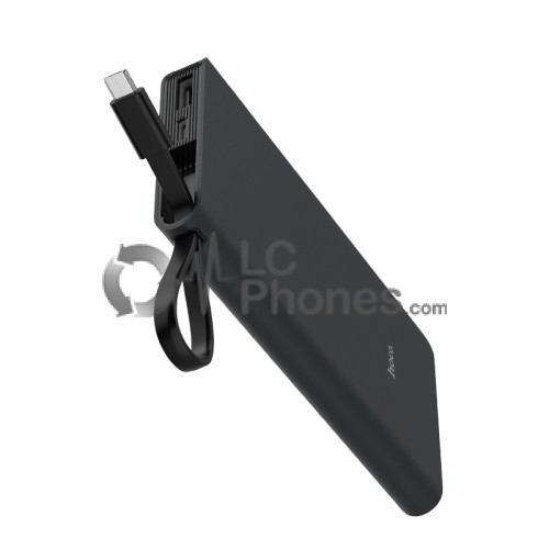 HOCO - Power Bank J25A 10000mAh Single USB with Built-in Micro USB Cable Black