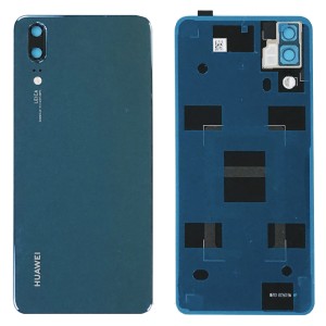 Huawei P20 - OEM Battery Cover Blue with Camera Lens & Adhesive