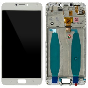 Asus Zenfone 4 MAX ZC554KL - Full Front LCD Digitizer with Frame White