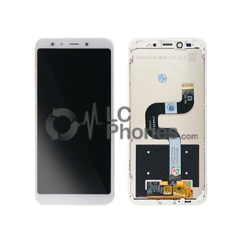 Xiaomi Mi 6X / Mi A2 - Full Front LCD Digitizer With Frame White