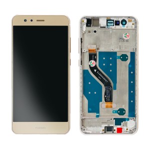 Huawei Ascend P10 Lite WAS-LX1A - Full Front LCD Digitizer Gold With Frame (FHD-W-C)