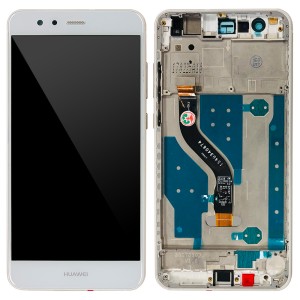 Huawei Ascend P10 Lite WAS-LX1A - Full Front LCD Digitizer White With Frame (FHD-W-T)