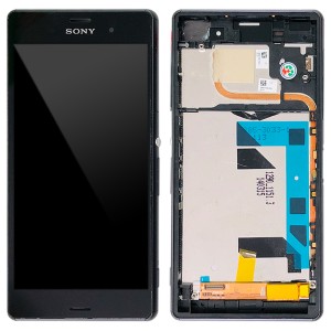 Sony Xperia Z3 Dual Sim D6633 - Full Front LCD Digitizer with frame Black