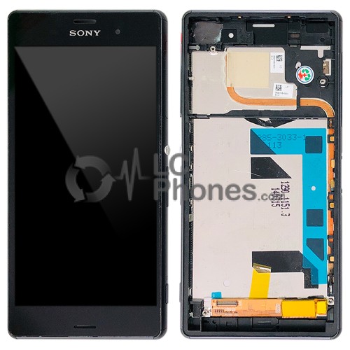 Sony Xperia Z3 Dual Sim D6633 - Full Front LCD Digitizer with frame Black