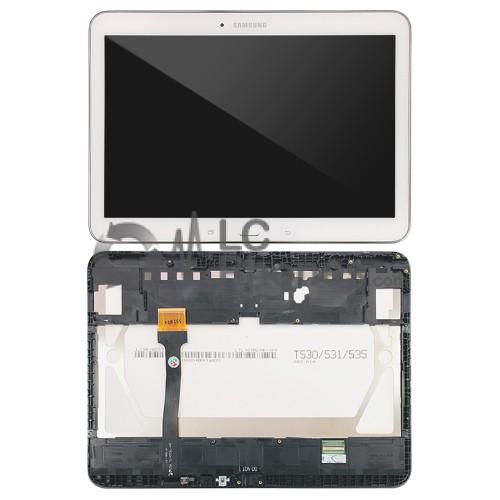 Samsung Galaxy Tab 4 10.1 T530 / T531 / T535 - Full Front LCD Digitizer with frame White