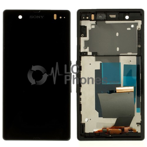 Sony Xperia Z L36H C6603 - Full Front LCD Digitizer OEM With Frame Black