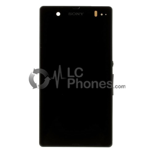 Sony Xperia Z L36H C6603 - Full Front LCD Digitizer OEM With Frame Black