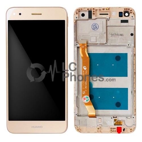 Huawei Ascend P9 Lite mini / Y6 Pro 2017 - Full Front LCD Digitizer with Frame Gold