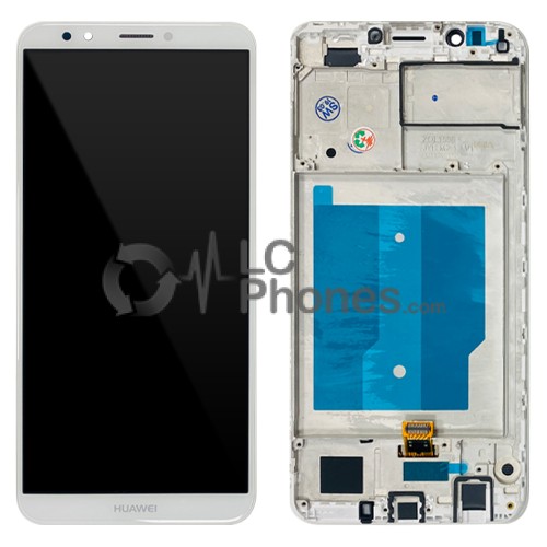 Huawei  Y7 (2018) / Y7 Prime (2018) / Nova 2 Lite - Full Front LCD Digitizer with Frame White