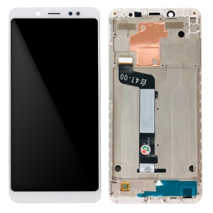 Xiaomi Redmi Note 5 / Note 5 Pro - Full Front LCD Digitizer with Frame White