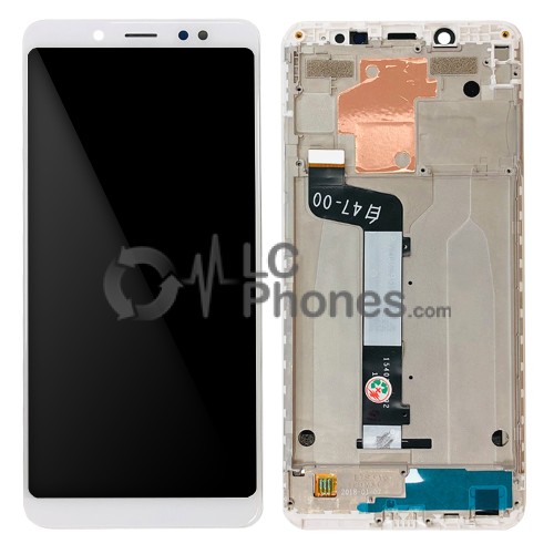 Xiaomi Redmi Note 5 / Note 5 Pro - Full Front LCD Digitizer with Frame White