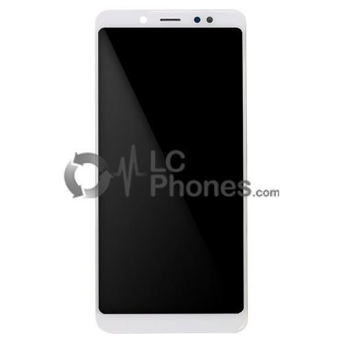 Xiaomi Redmi Note 5 / Note 5 Pro - Full Front LCD Digitizer with Frame White