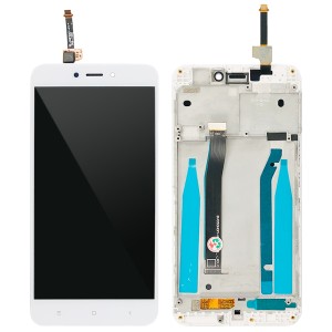 Xiaomi Redmi 4X - Full Front LCD Digitizer with Frame White