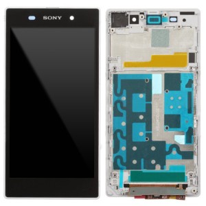 Sony Xperia Z1 L39H - Full Front LCD Digitizer OEM With LCD Frame White