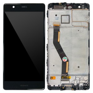 Huawei Ascend P9 Plus - Full Front LCD Digitizer with Frame  Black