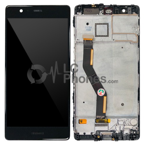 Huawei Ascend P9 Plus - Full Front LCD Digitizer with Frame  Black