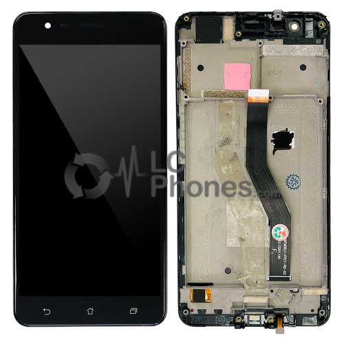 Asus ZenFone 3 Zoom ZE553KL - Full Front LCD Digitizer with Frame Black