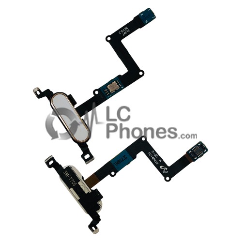 Samsung Galaxy Tab S 8.4 T700 T70 - Home Button Flex Cable White / Gold