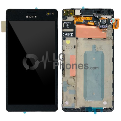 Sony Xperia C4 E5303 E5306 E5353 / C4 Dual E5333 E5343 E5363 - Full Front LCD Digitizer with Frame Black