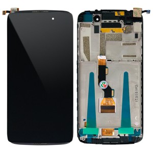 Alcatel One Touch Idol 3 (4.7) OT6039/A/K/Y - Front Glass Digitizer with Frame Black