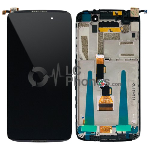 Alcatel One Touch Idol 3 (4.7) OT6039/A/K/Y - Front Glass Digitizer with Frame Black