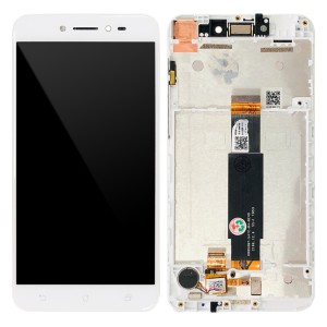 Asus Zenfone Live ZB501KL - Full Front LCD Digitizer with Frame White