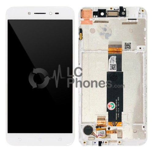 Asus Zenfone Live ZB501KL - Full Front LCD Digitizer with Frame White