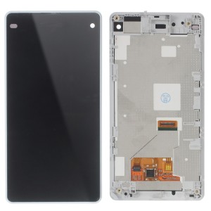 Sony Xperia Z1 Compact D5503 - Full Front LCD Digitizer With LCD Frame White