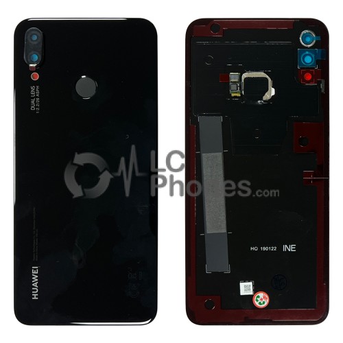 Huawei P Smart Plus - Battery Cover With Adhesive & Camera Lens Black < Service Pack >