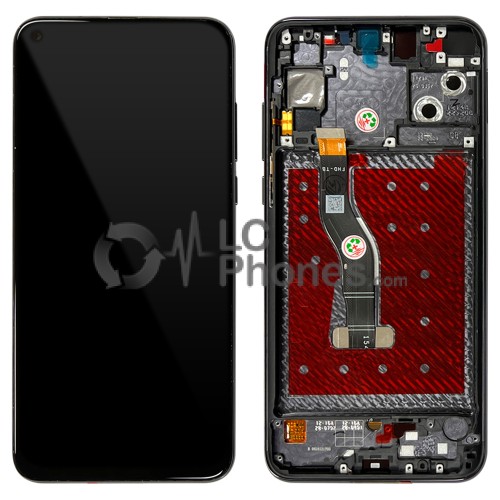 Huawei Nova 4 - Full Front LCD Digitizer with Frame Black