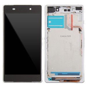 Sony Xperia Z2  D6503/D6502 - Full Front LCD Digitizer OEM With Frame White