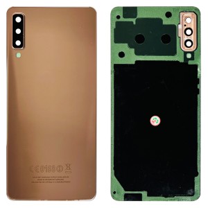 Samsung Galaxy A7 2018 A750 - Battery Cover Gold with Adhesive & Camera Lens