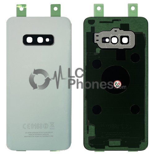 Samsung Galaxy S10e G970 - Battery Cover with Adhesive & Camera Lens Prism White