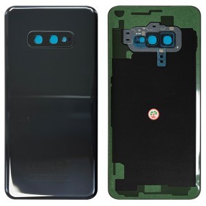 Samsung Galaxy S10e G970 - Battery Cover with Adhesive & Camera Lens Prism Black
