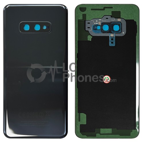 Samsung Galaxy S10e G970 - Battery Cover with Adhesive & Camera Lens Prism Black