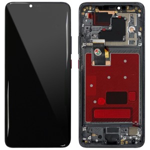 Huawei Mate 20 Pro - Full Front LCD Digitizer with Frame Black