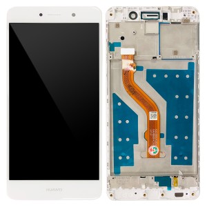 Huawei Y7 2017 / Nova Lite+ - Full Front LCD Digitizer with Frame White