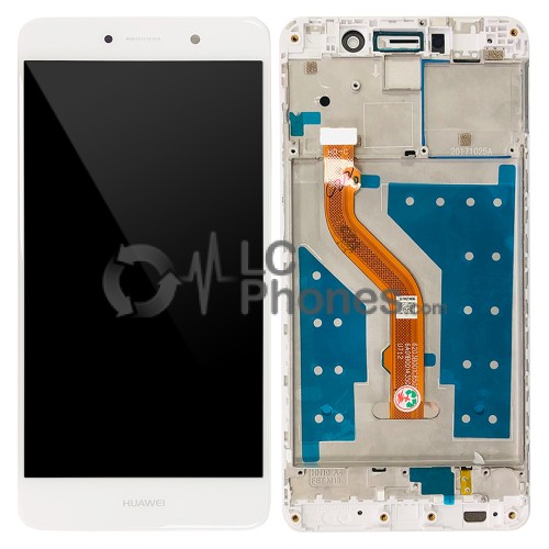 Huawei Y7 2017 / Nova Lite+ - Full Front LCD Digitizer with Frame White