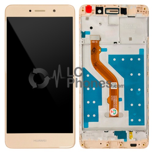 Huawei Y7 2017 / Nova Lite+ - Full Front LCD Digitizer with Frame Gold